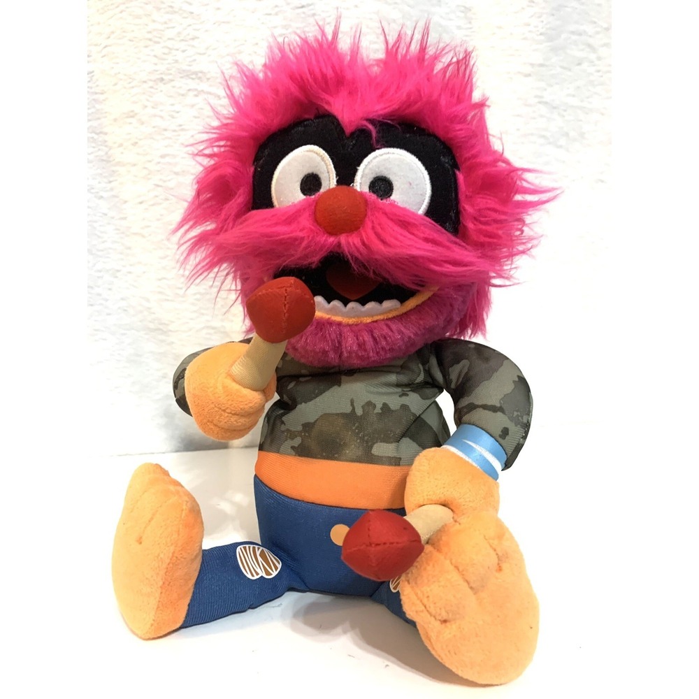 Disney Jr Muppet Babies Rockin "Animal" Plush Toy Stuffed Doll Drums Talks Sings - Picture 2 of 6
